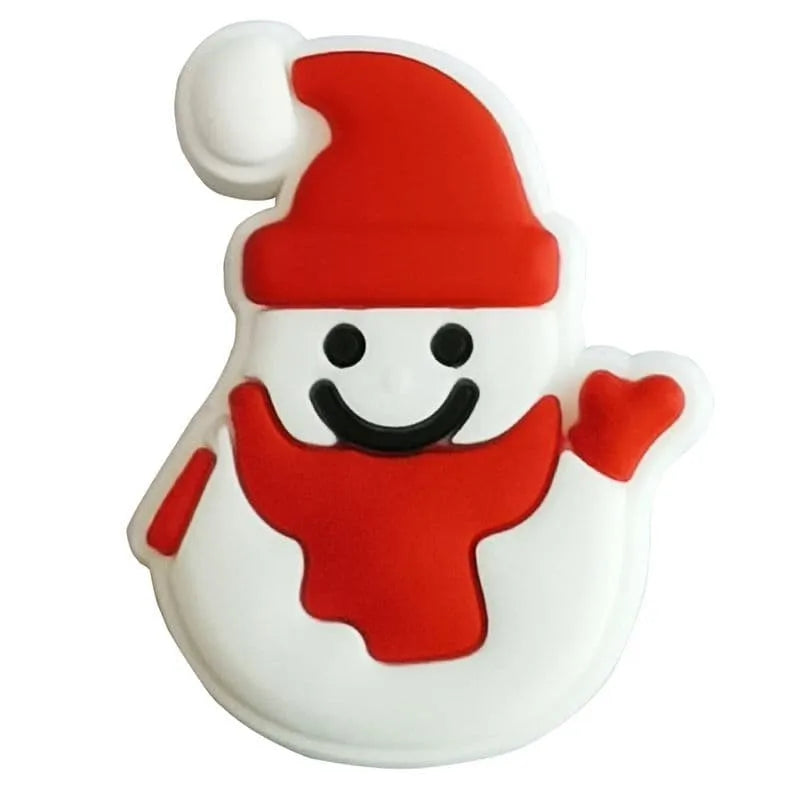 Red Scarf Snowman Shoe Charm