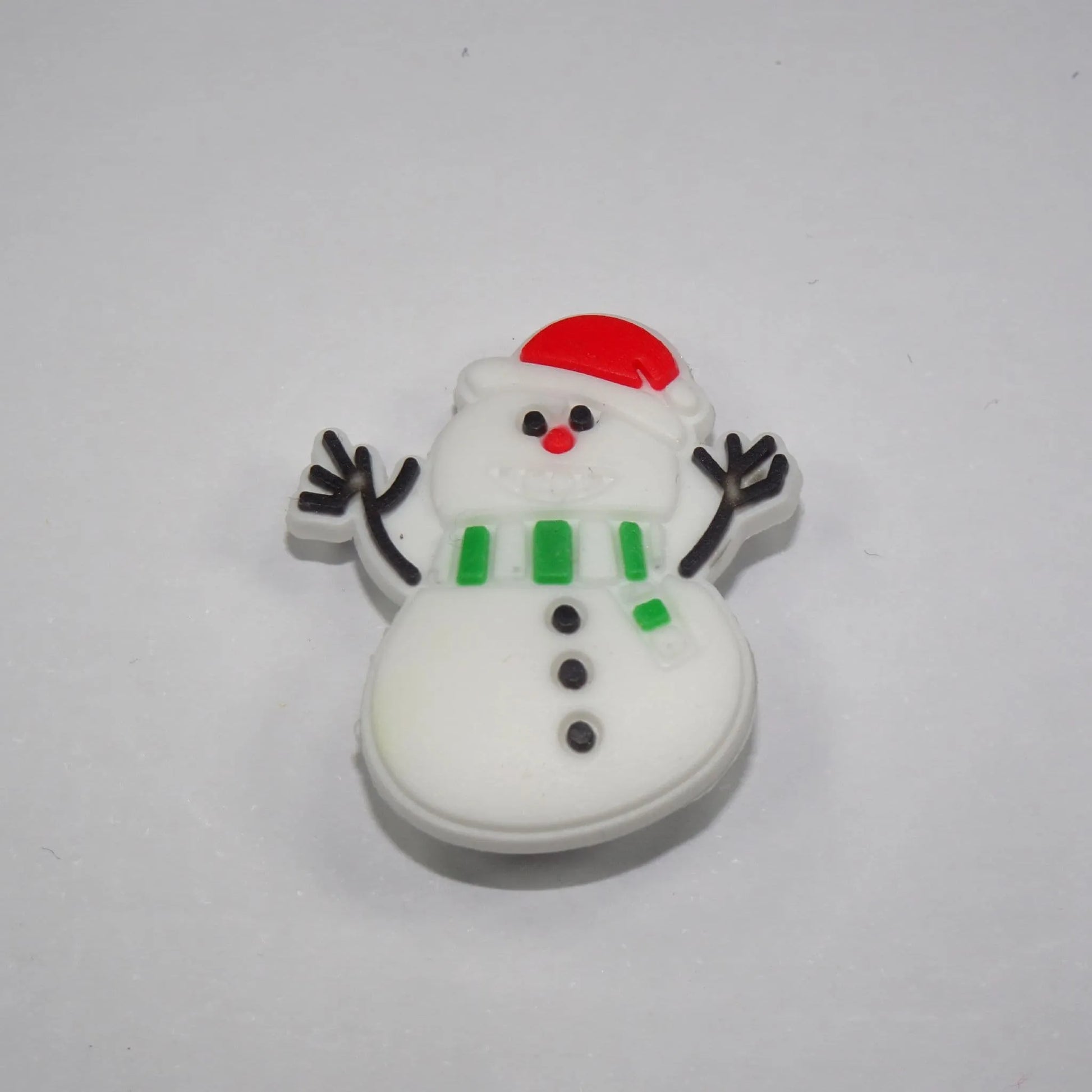 Waving Snowman Shoe Charm