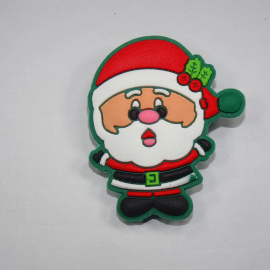 Santa Waveing Shoe Charm
