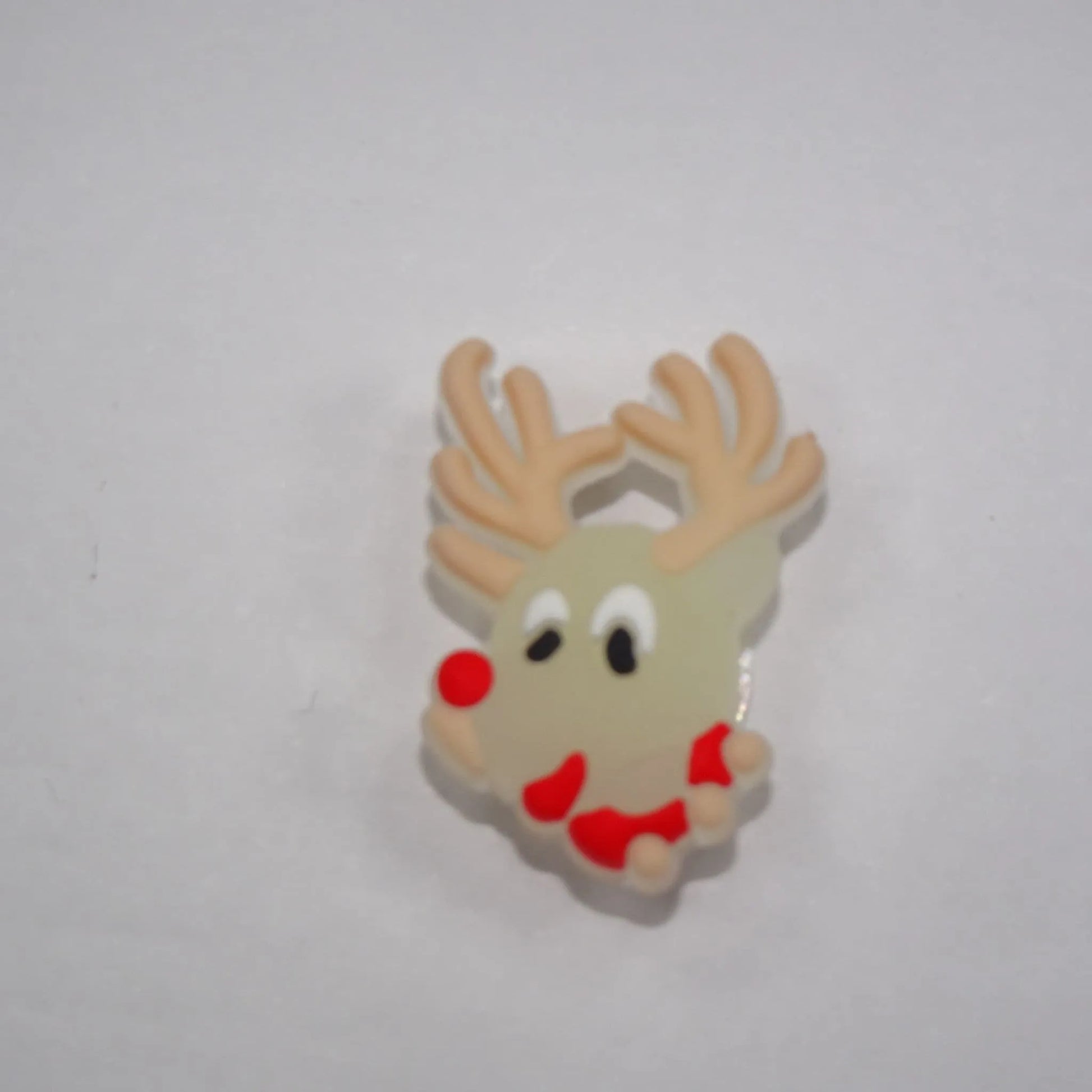 Glow In The Dark Reindeer Head Shoe Charm
