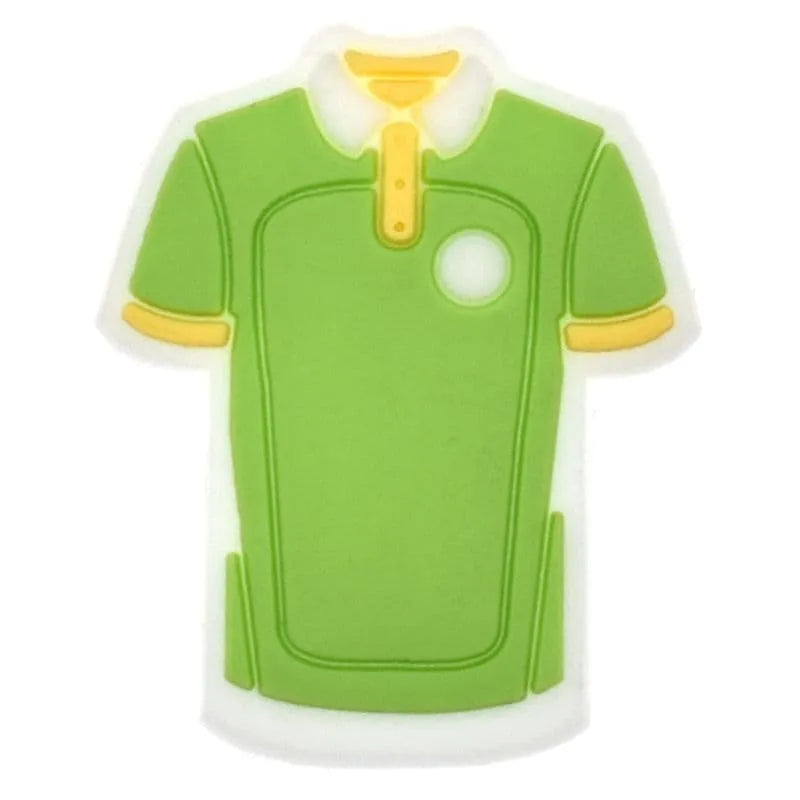 Green Tee Shirt Golf Shoe Charm