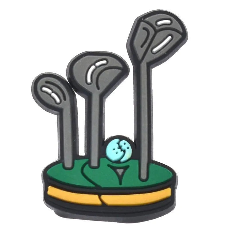 Clubs In A Bag Golf Shoe Charm