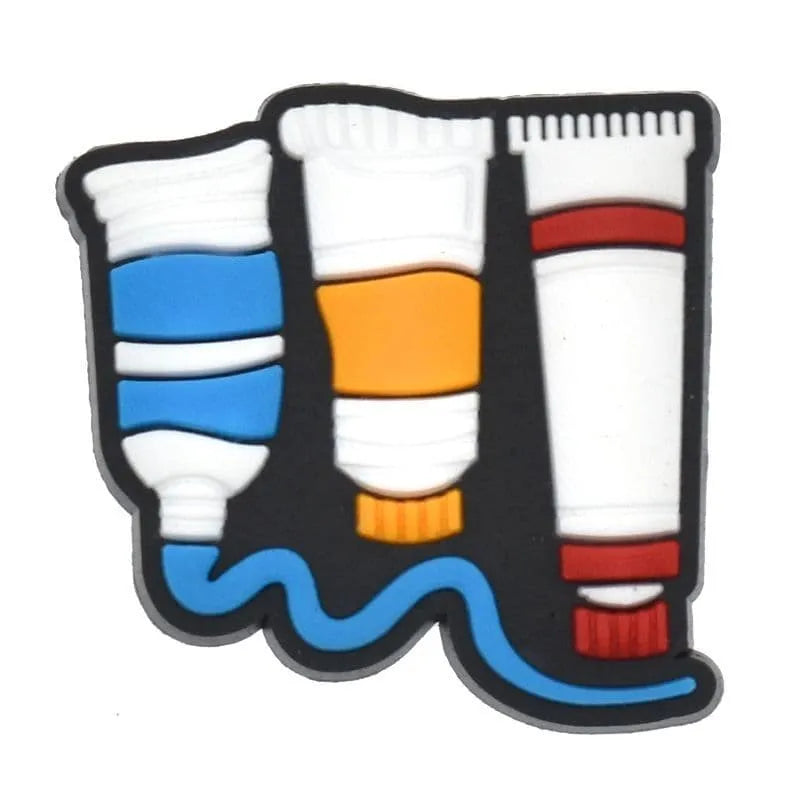 Oil Paint Tubes Painting Shoe Charm