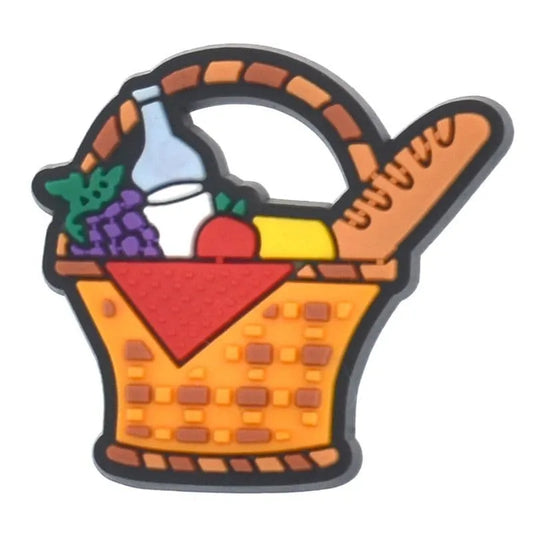 Food Basket Shoe Charm