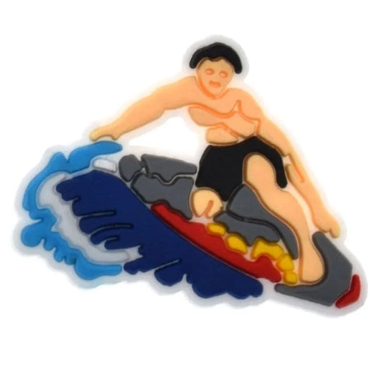 Boy On A Wave Surfing Shoe Charm
