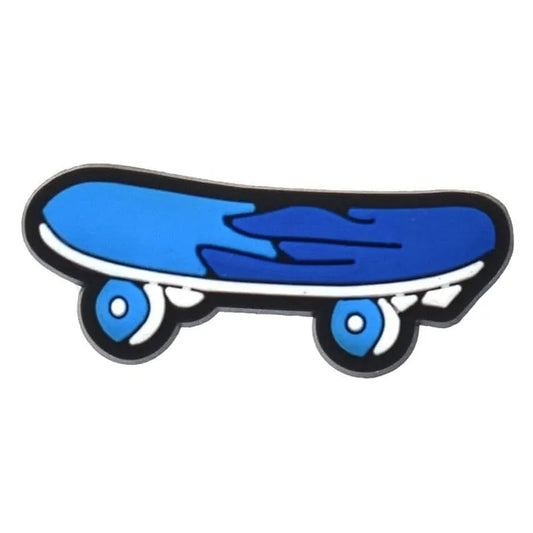 Blue Skateboard Shoe Charm