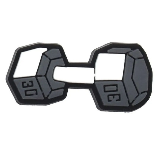 Dumbell Weights Shoe Charm