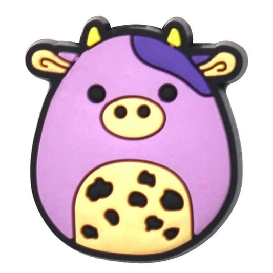 Squishmallow Bubba Cow Lilac Shoe Charm