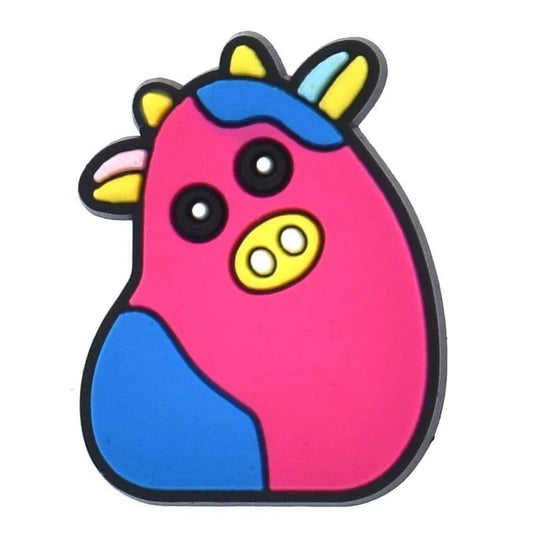 Squishmallow Pink Cow Shoe Charm