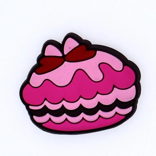 Strawberry crème cake shoe charm