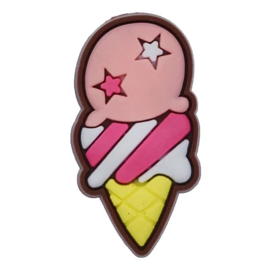 Strawberry Stars Ice Cream Shoe Charm