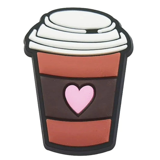 Coffee Cup Shoe Charm