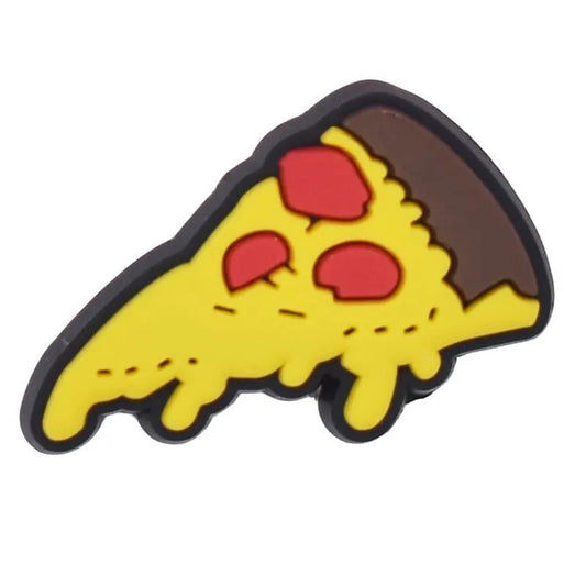 Cheesy Pizza Slice Shoe Charm