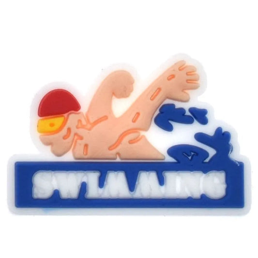 Butterfly Stroke Sign Logo Swimming Shoe Charm