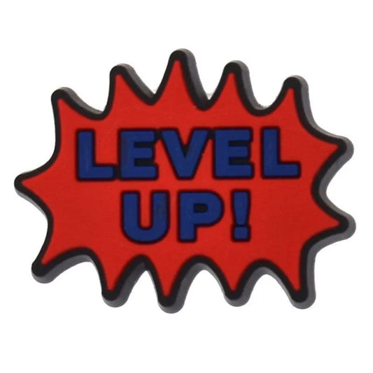 Level Up Sign Symbol Logo Gaming Shoe Charm