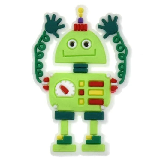 Robot Man Lime Shoe Charm