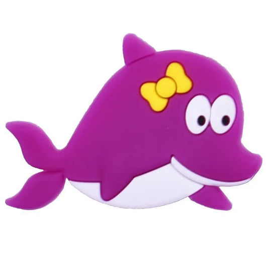 Purple Dolphin Shoe Charm