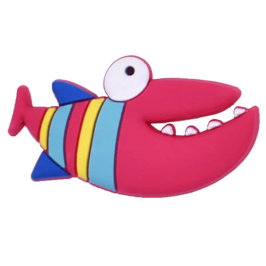 Happy Red Fish Shoe Charm