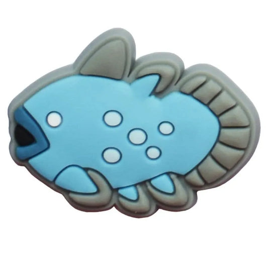 Spotty Blue Fish Shoe Charm