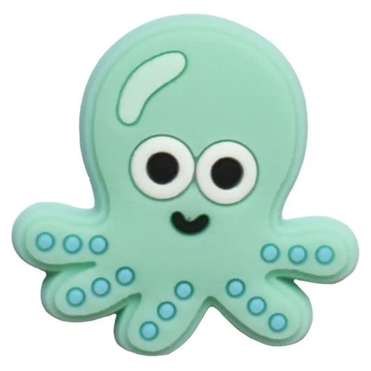 Green Octopus Shoe Charm