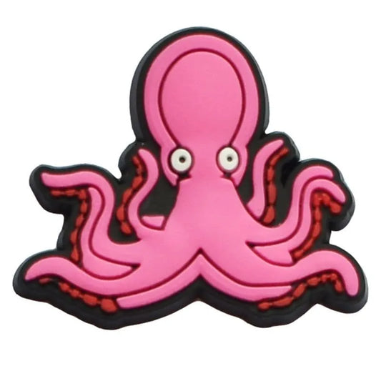 Pink Octopus Shoe Charm