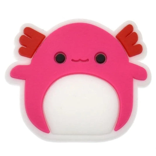 Squishmallow Archie The Axolot Bright Pink Shoe Charm