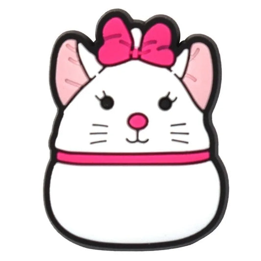 Squishmallow Pink Bow Shoe Charm