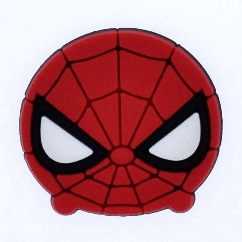 Spiderman Face Round Shoe Charm
