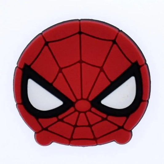 Spiderman Face Round Shoe Charm