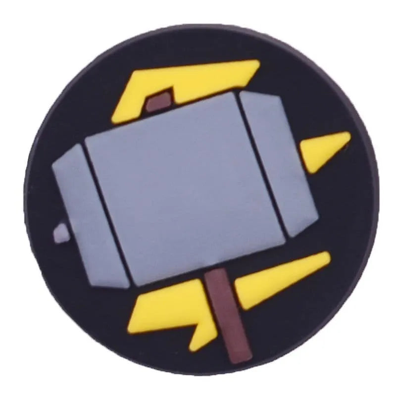 Thor'S Hammer Shield Badge Logo Shoe Charm