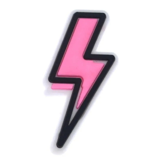 Pink Lightning Flash Shoe Charm
