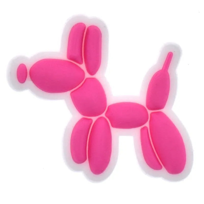 Pink Balloon Dog Shoe Charm