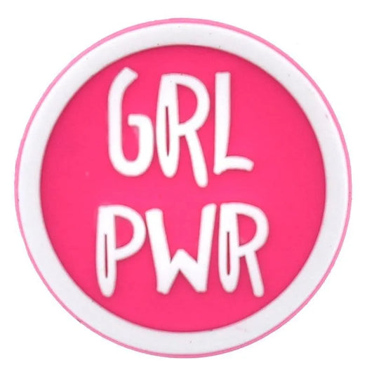Girl Power Badge Sign Logo Shoe Charm