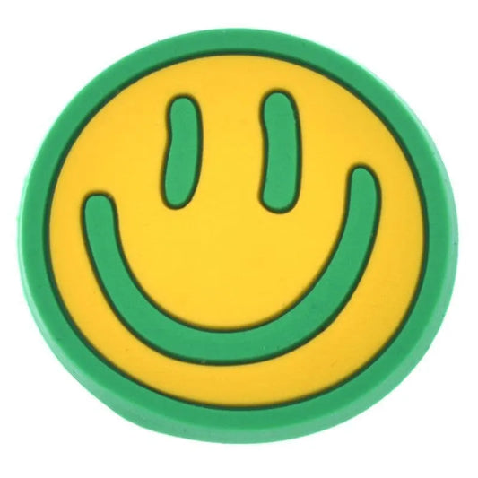 Smiley Yellow With Green Border Emoji Shoe Charm