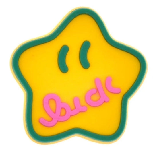 Star Yellow With Green Border Emoji Shoe Charm