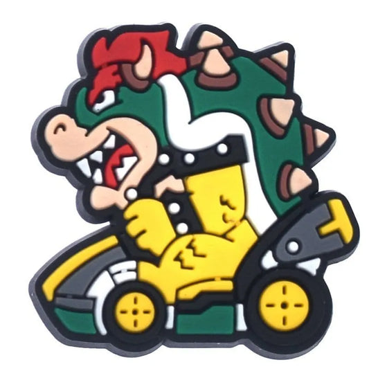 Bowser On A Go Cart Super Mario Shoe Charm