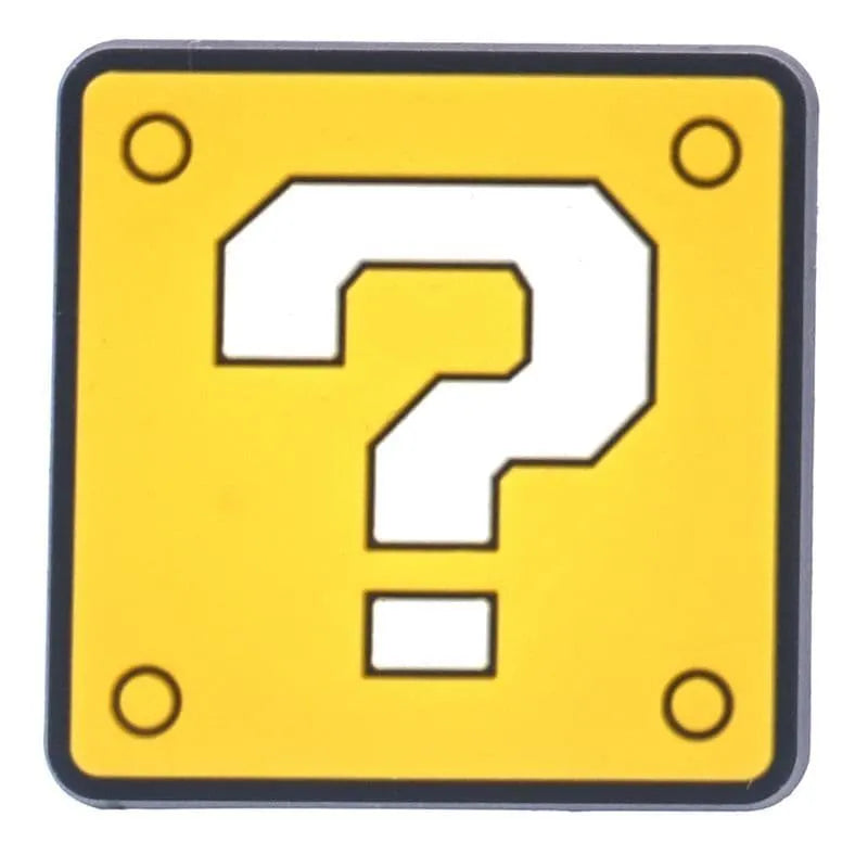 Question 'Q' Block Super Mario Shoe Charm