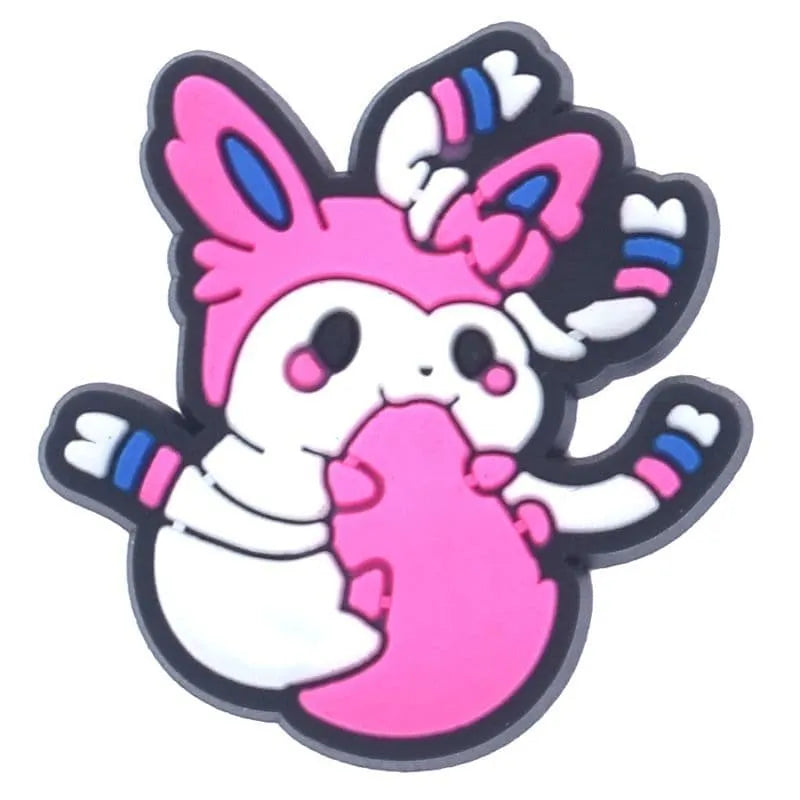 Pink Cat Pokemon Shoe Charm