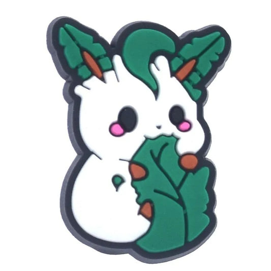 Green & White Pokemon Shoe Charm