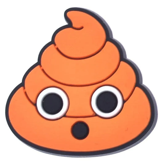 Pop Surprise Orange Emoji Whippy Cream Shoe Charm