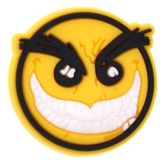 Smiley All The Teeth Yellow Emoji Shoe Charm