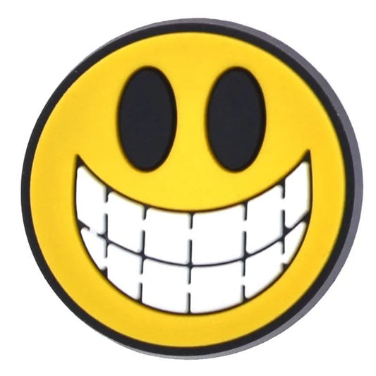 Smiley Wide Eyes Yellow Emoji Shoe Charm