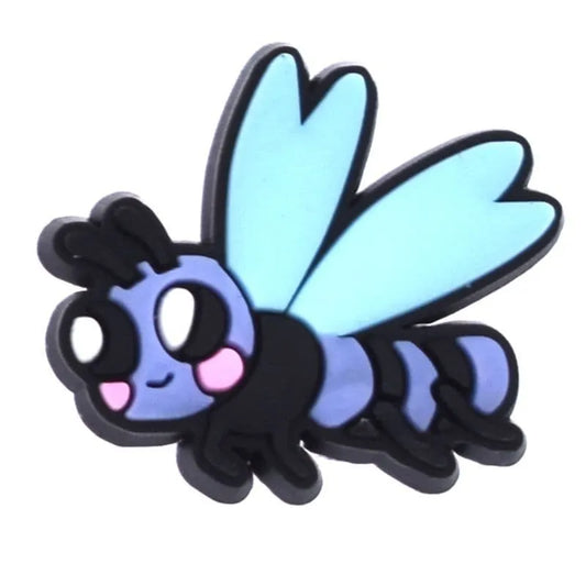 Blue Bee Bug Shoe Charm