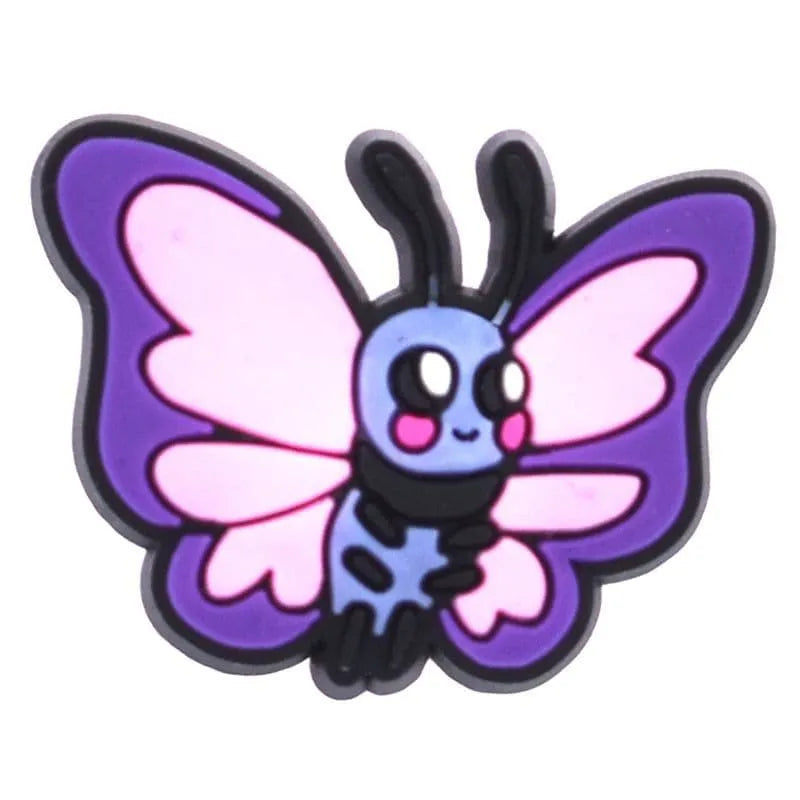 Pink Moth Shoe Charm