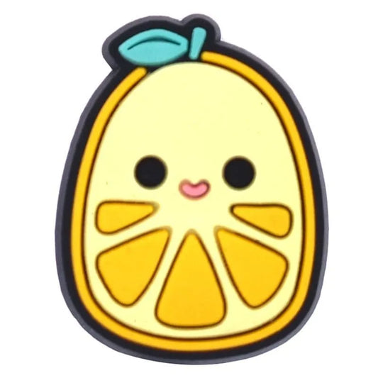 Orange Face Fruit Squishmallow Shoe Charm