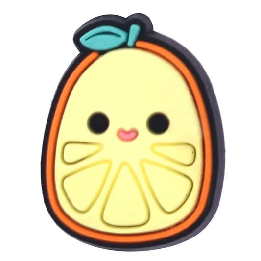 Pear Face Fruit Squishmallow Shoe Charm