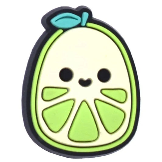 Lime Face Fruit Squishmallow Shoe Charm