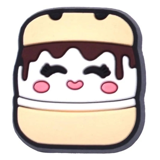 Cream Cake Face Squishmallow Shoe Charm