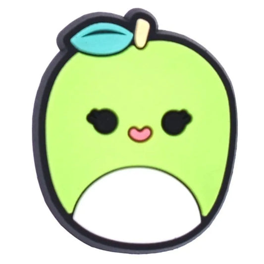 Green Apple Fruit Squishmallow Shoe Charm