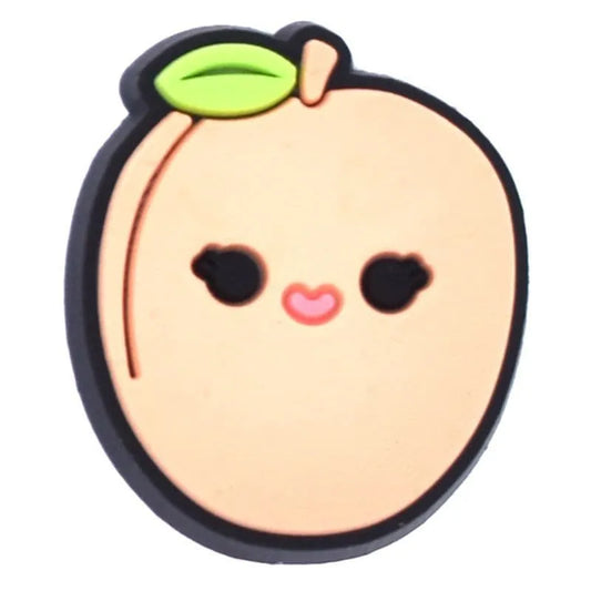 Peach Face Fruit Squishmallow Shoe Charm